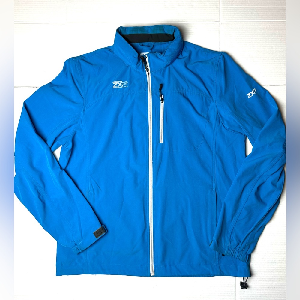 ZeroXposure Performance Jacket Mens Large Blue Full Zip Long Sleeve‎ Windbreaker
